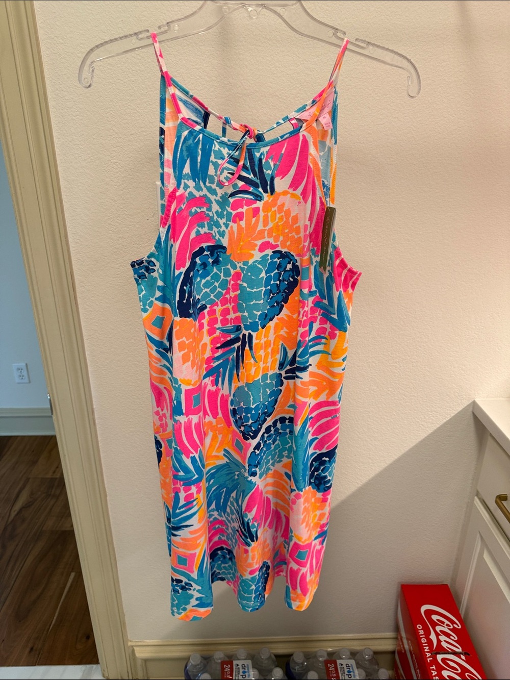 Lilly Pulitzer Tropical Pink Blue Orange Shift Dress